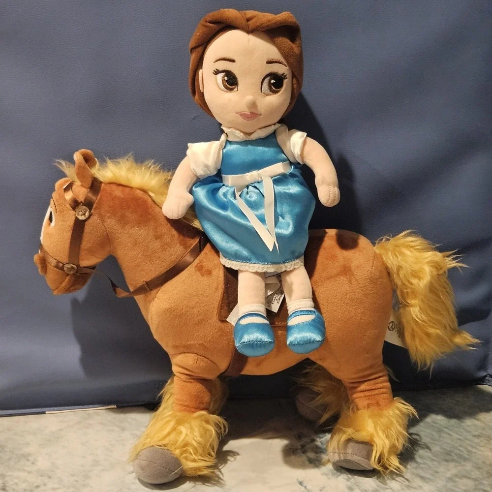 Disney Beauty and the Beast Belle & Philippe Plush Bundle Horse Stuffed Animals